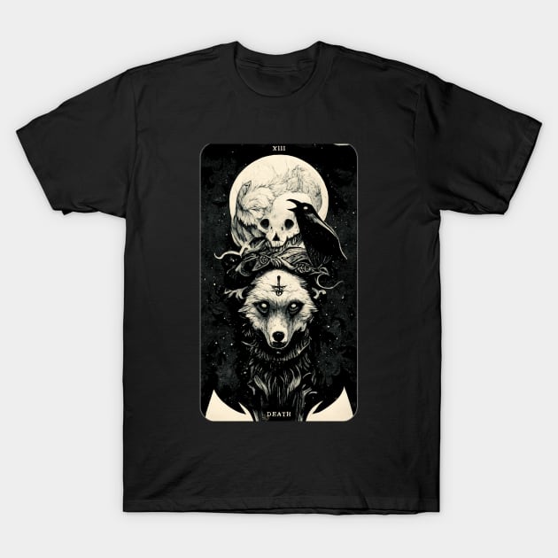 Tarot Wolves: Death T-Shirt by SeducedPigeon